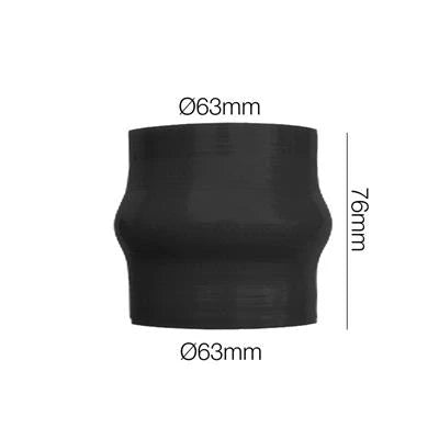 Manicotto dritto a soffietto lunghezza 76MM in silicone nero rinforzato MANITOR