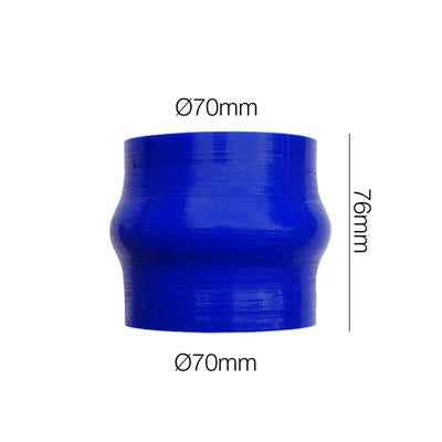 Manicotto dritto a soffietto lunghezza 76MM in silicone blu rinforzato MANITOR