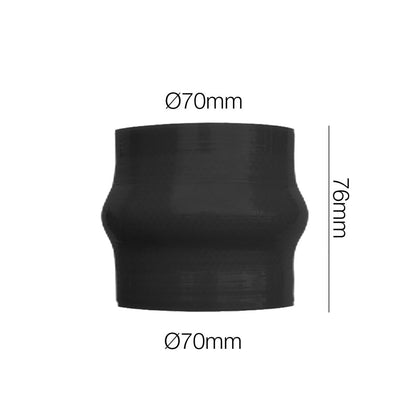 Manicotto dritto a soffietto lunghezza 76MM in silicone nero rinforzato MANITOR