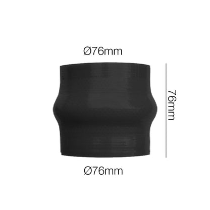 Manicotto dritto a soffietto lunghezza 76MM in silicone nero rinforzato MANITOR
