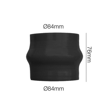 Manicotto dritto a soffietto lunghezza 76MM in silicone nero rinforzato MANITOR