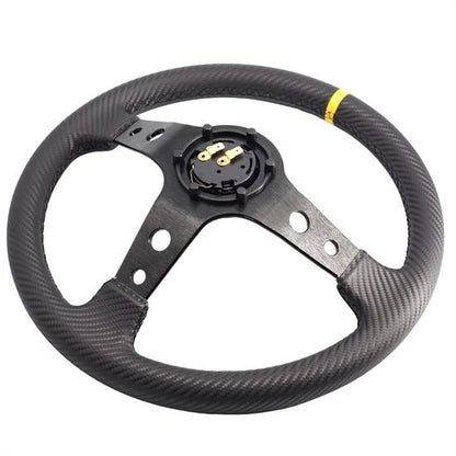 Volante sportivo Stage in pelle effetto carbonio SIMONI RACING