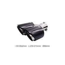 Terminale rotondo 66mm doppio disassato carbonio e acciaio inox SIMONI RACING