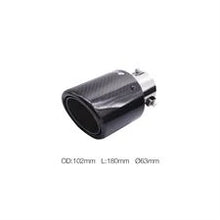 Terminale rotondo 63mm inclinato carbonio inox, uscita 102mm SIMONI RACING