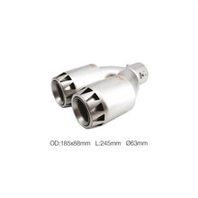 Terminale rotondo 63mm doppio acciaio inox satinato SIMONI RACING