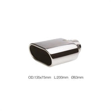 Terminale rettangolare 63mm inclinato acciaio inox SIMONI RACING