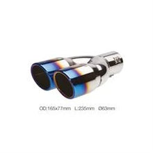 Terminale rotondo 63mm doppio inclinato acciaio inox SIMONI RACING