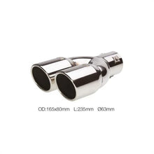 Terminale rotondo 63mm doppio inclinato acciaio inox SIMONI RACING