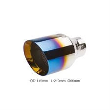 Terminale rotondo 66mm inclinato acciaio inox SIMONI RACING