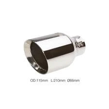 Terminale rotondo 66mm inclinato acciaio inox SIMONI RACING