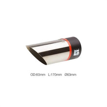 Terminale rotondo 66mm inclinato acciaio inox SIMONI RACING