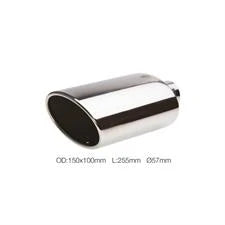 Terminale ovale 57mm inclinato acciaio inox SIMONI RAICING