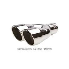 Terminale rotondo 63mm doppio acciaio inox SIMONI RACING
