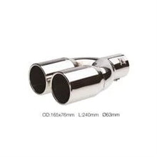 Terminale rotondo 63mm doppio acciaio inox SIMONI RACING
