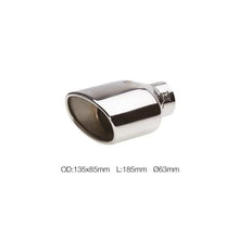 Terminale ovale 63mm inclinato acciaio inox SIMONI RACING