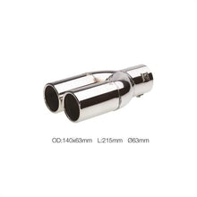 Terminale rotondo 63mm doppio acciaio inox SIMONI RACING
