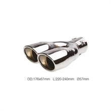 Terminale ovale 57mm doppio inclinato disassato acciaio inox SIMONI RACING