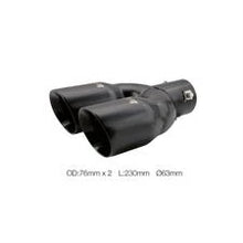 Terminale rotondo 63mm doppio inclinato acciaio inox SIMONI RACING