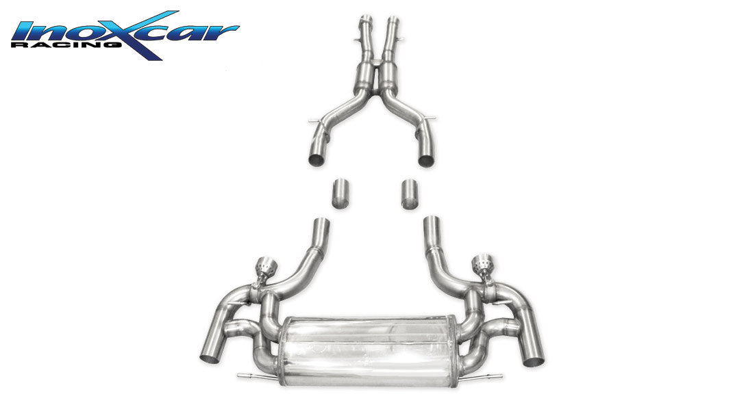 Tubo centrale con silenziatore + Scarico finale con silenziatore + Valvola con kit centralina + radiocomando / MERCEDES SLS C197 SLS AMG 6.3 V8 (571cv) 2010-- - Autobox
