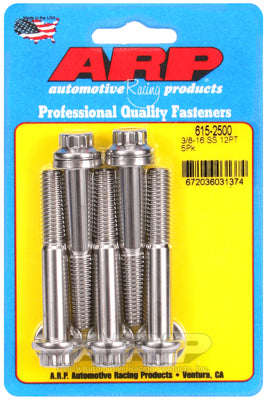 "3/8""-16 x 2.500 12pt 7/16 wrenching SS bolts" (5pcs)