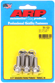 ARP M8 x 1.25 x 20 Hex SS Bolts (5/pkg)