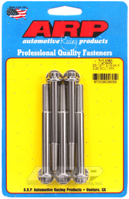 "5/16""-24 x 3.250 12pt SS bolts" (5pcs)