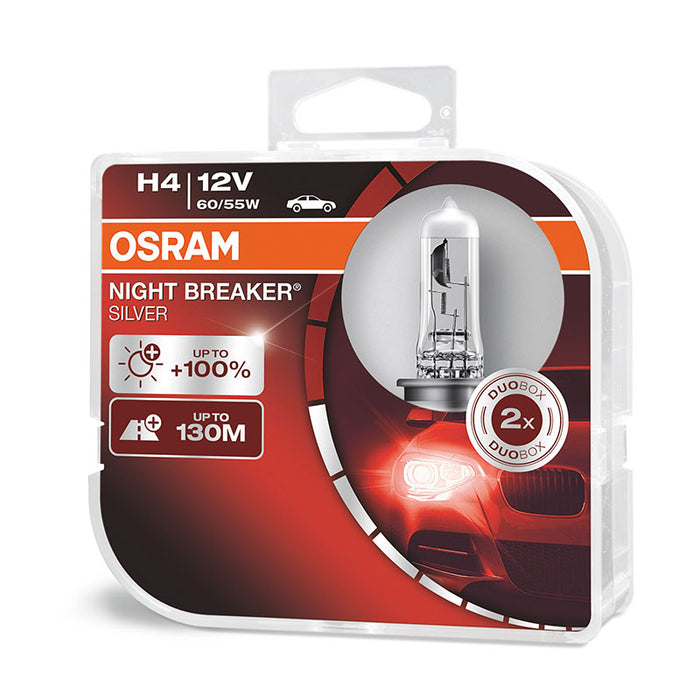 OSRAM LAMPADINE H4 12 V NIGHT BREAKER SILVER