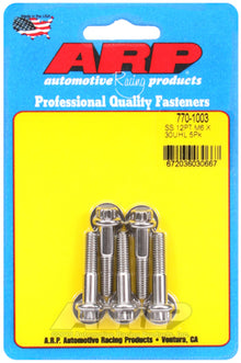 ARP M6 x 1.00 x 30 12pt SS Bolts (5/pkg)
