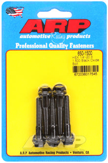 ARP 1/4-20 X 1.500 Hex Black Oxide Bolts