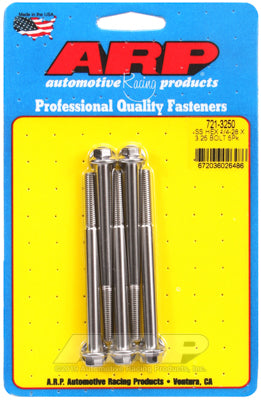 "1/4""-28 x 3.250 hex SS bolts" (5pcs)
