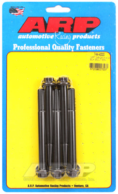 "3/8""-24 x 4.000 12pt 7/16 wrenching black oxide bolts"5pcs