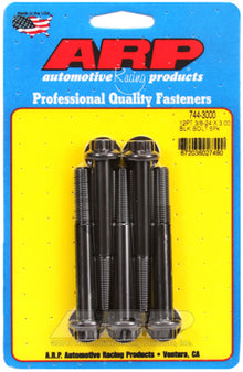 "3/8""-24 x 3.000 12pt 7/16 wrenching black oxide bolts"5pcs