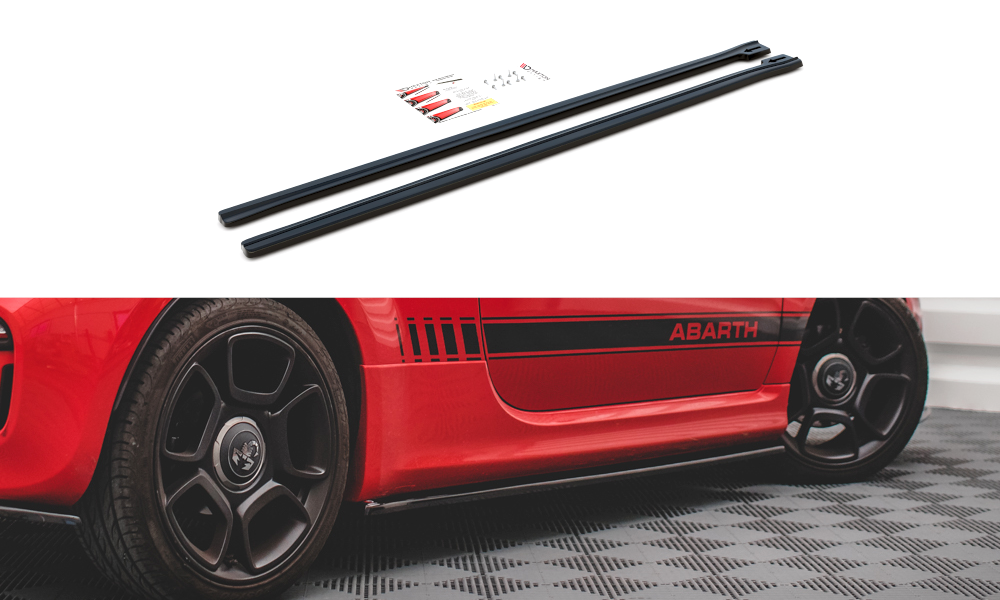 Side skirt diffusers "Minigonne" MAXTON DESIGN - Abarth 500 / 595 / 695 MK1 FACELIFT