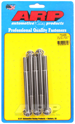 "3/8""-24 x 4.250 12pt SS bolts" (5pcs)