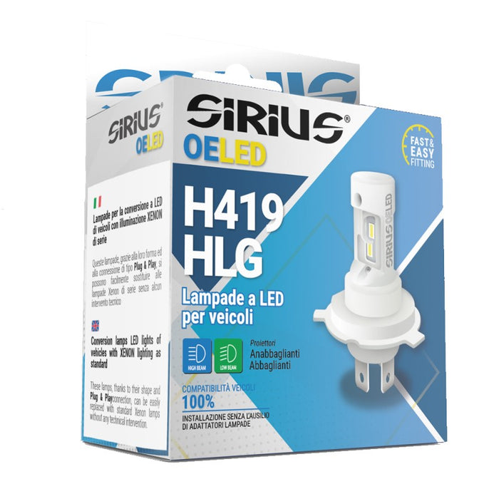 SIRIUS KIT LAMPADINE LED H4/H19 HLG 12V