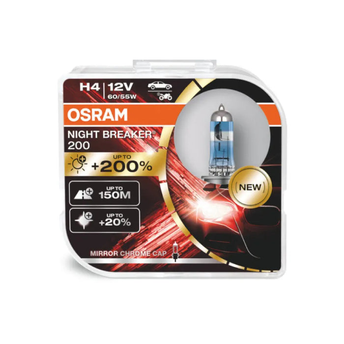 OSRAM LAMPADINE H4 12V NIGHT BREAKER 200 DUO