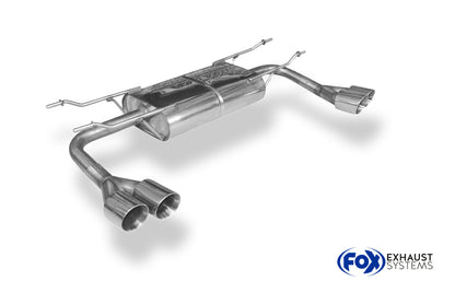Terminale inox Omologato "CROSS DOPPIO" FOX Exhaust Systems - Abarth 124 Spider
