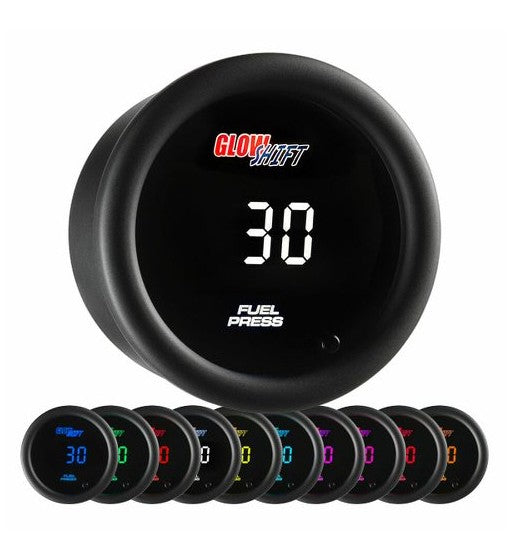 GLOWSHIFT PRESSIONE BENZINA 0-2 BAR DIAM.52MM DIGITALE