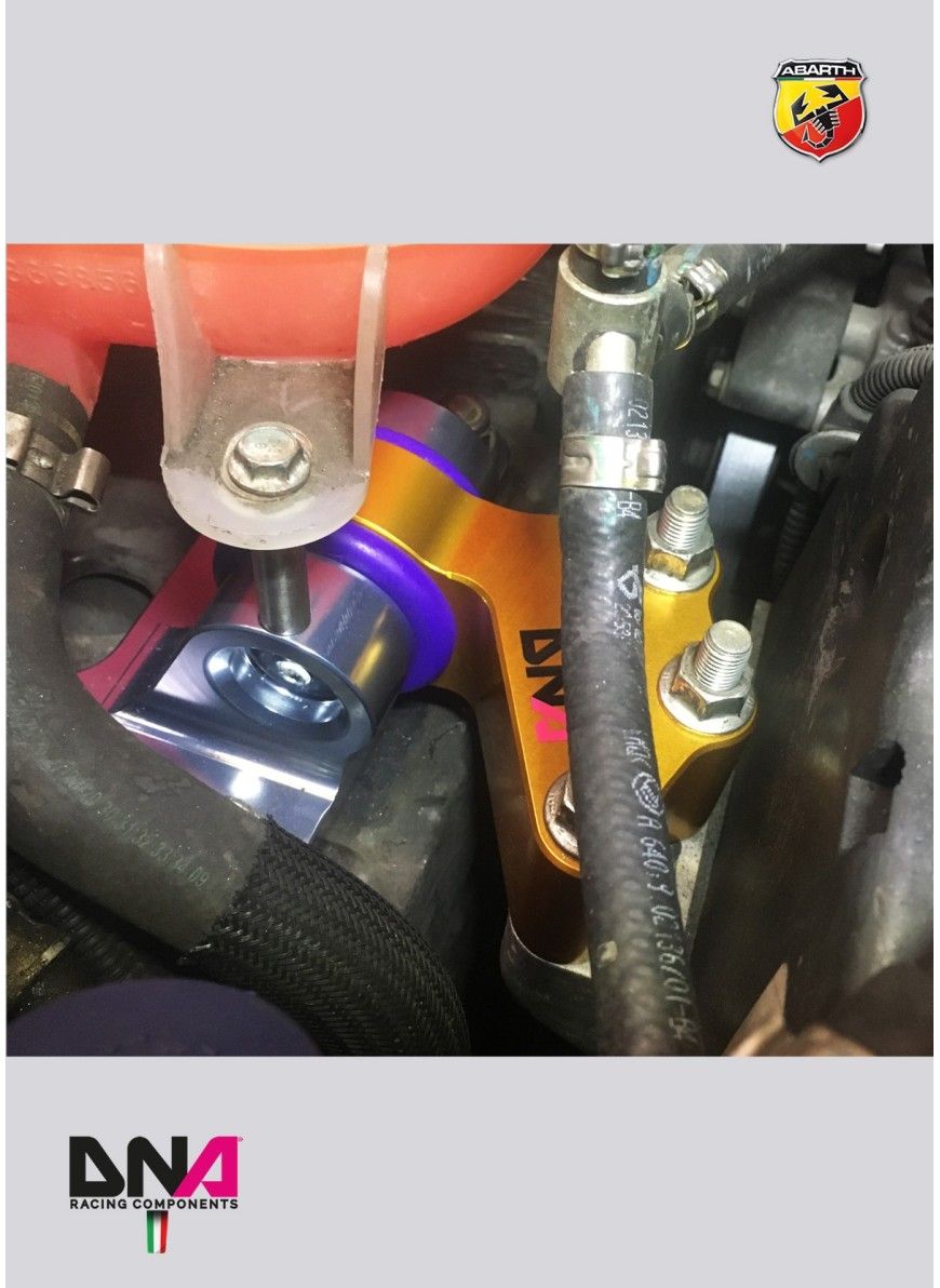 Kit supporto motore lato distribuzione "MOTORSPORT" DNA Racing - Abarth 500 / 595 / 695