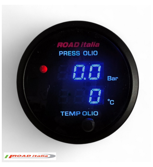 PRESSIONE OLIO DISPLAY BLU DOPPIA LETTURA ROADITALIA