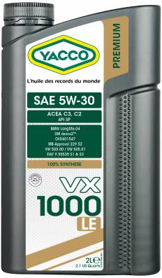 YACCO VX 1000 Premium LE 5W-30 - LT. 1