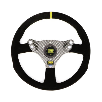 Volante da Corsa piatto 320 Hybrid S Flat in pelle scamosciata OMP