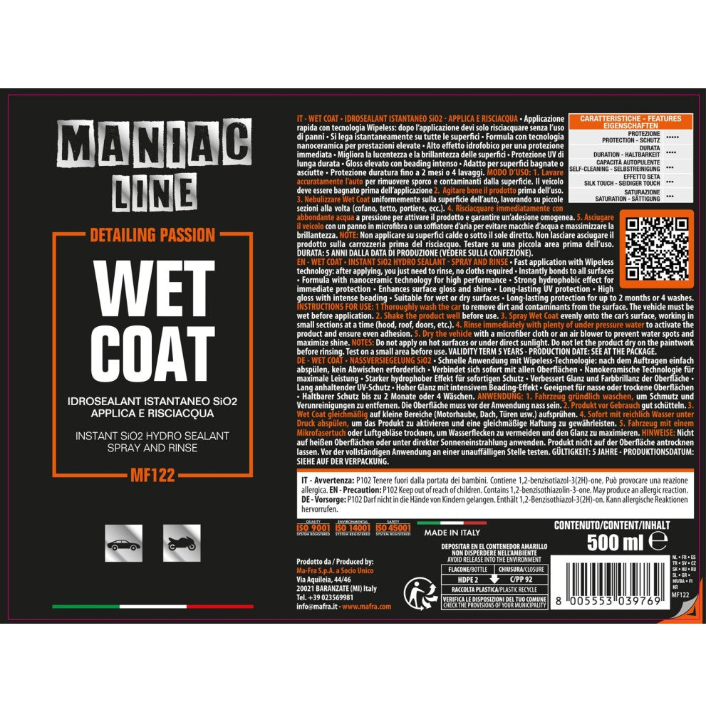 MANIAC LINE WET COAT ML. 500