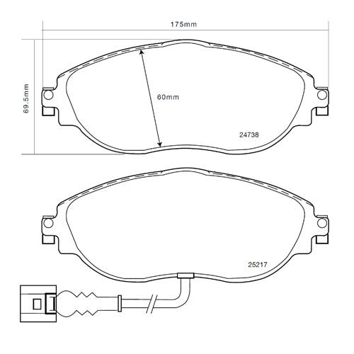 Set pastiglie Brembo Sport | HP2
07.B314.81 - Autobox