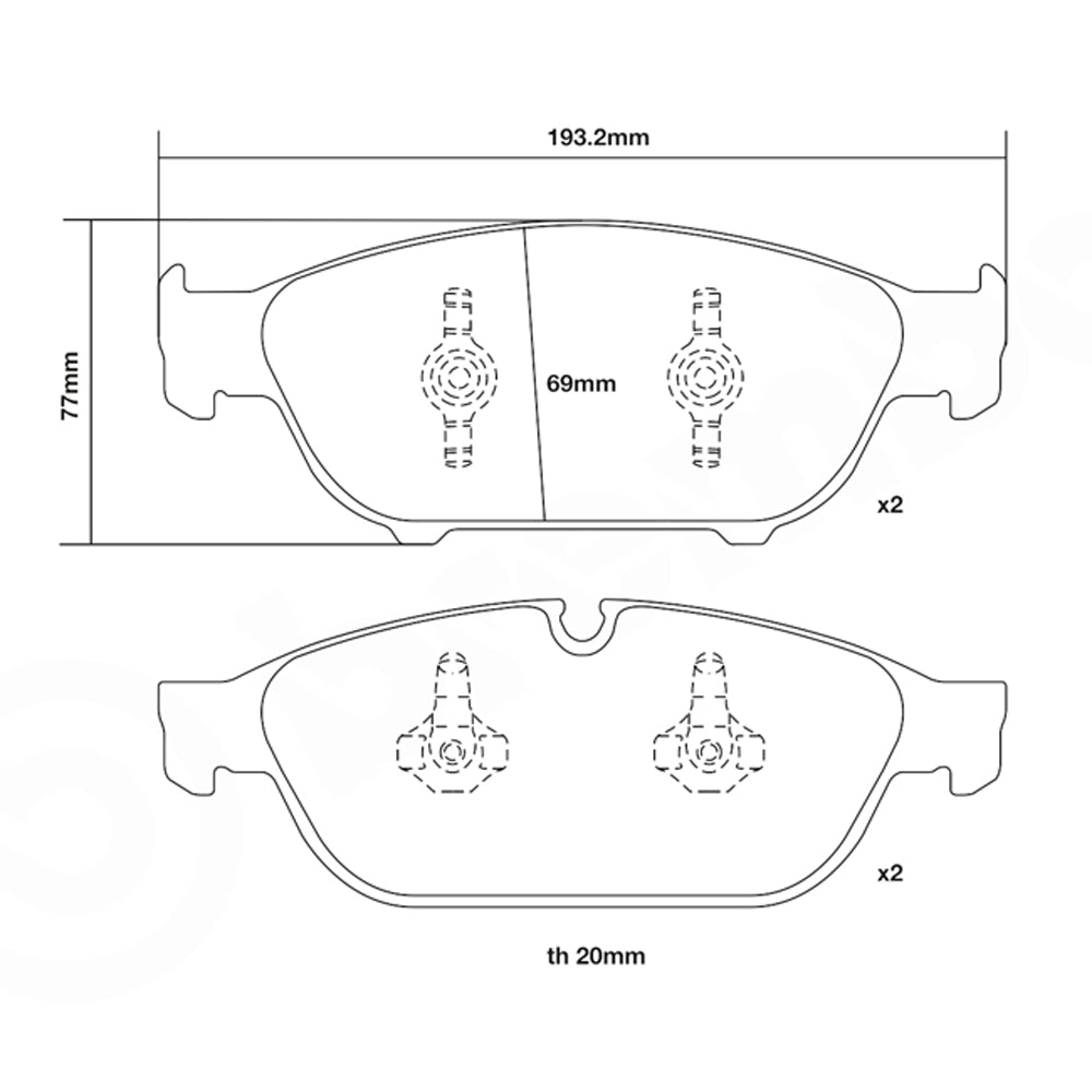 Set pastiglie Brembo Sport | HP2
07.B315.75 - Autobox