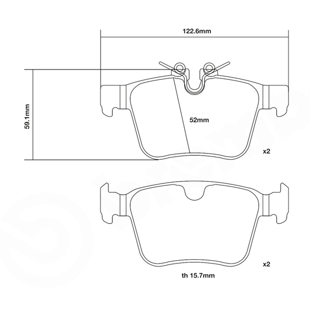 Set pastiglie Brembo Sport | HP2
07.B315.82 - Autobox