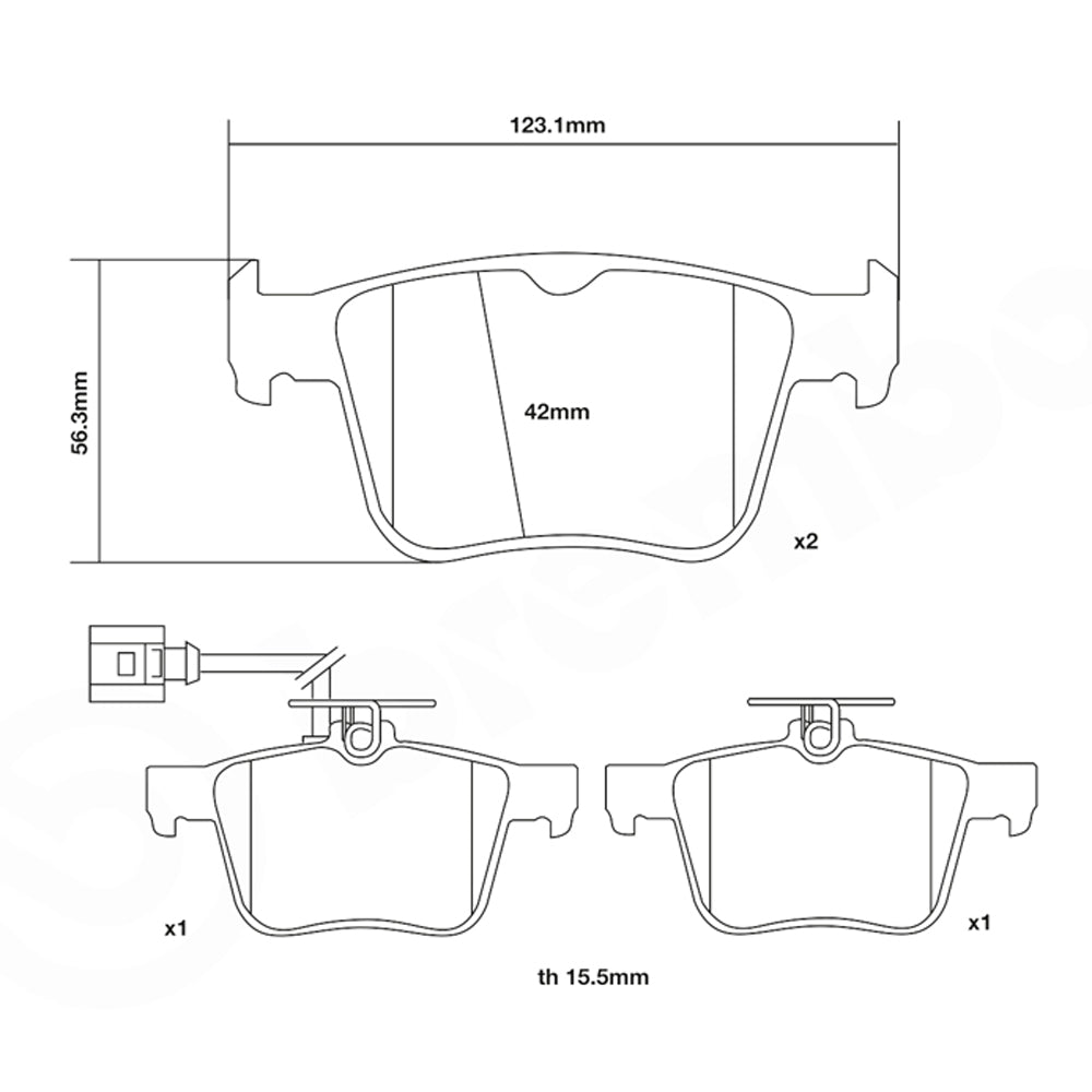 Set pastiglie Brembo Sport | HP2
07.B315.93 - Autobox