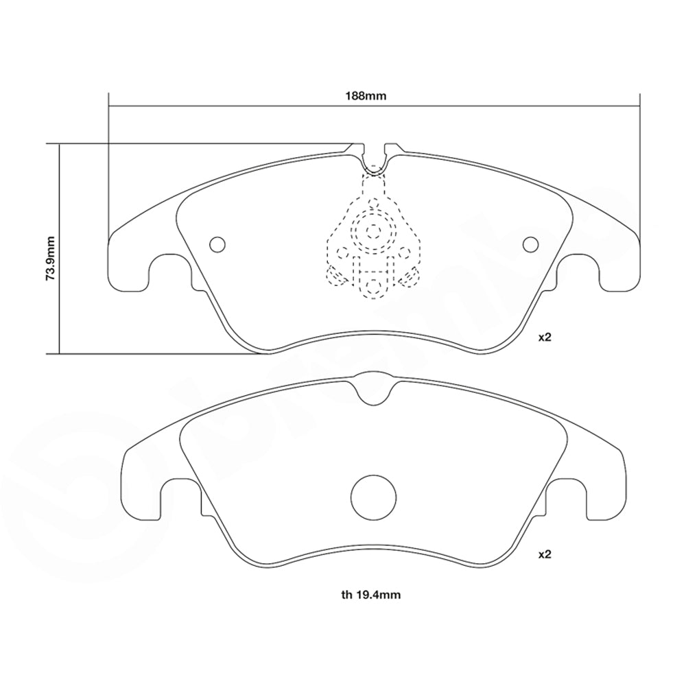 Set pastiglie Brembo Sport | HP2
07.D435.21 - Autobox