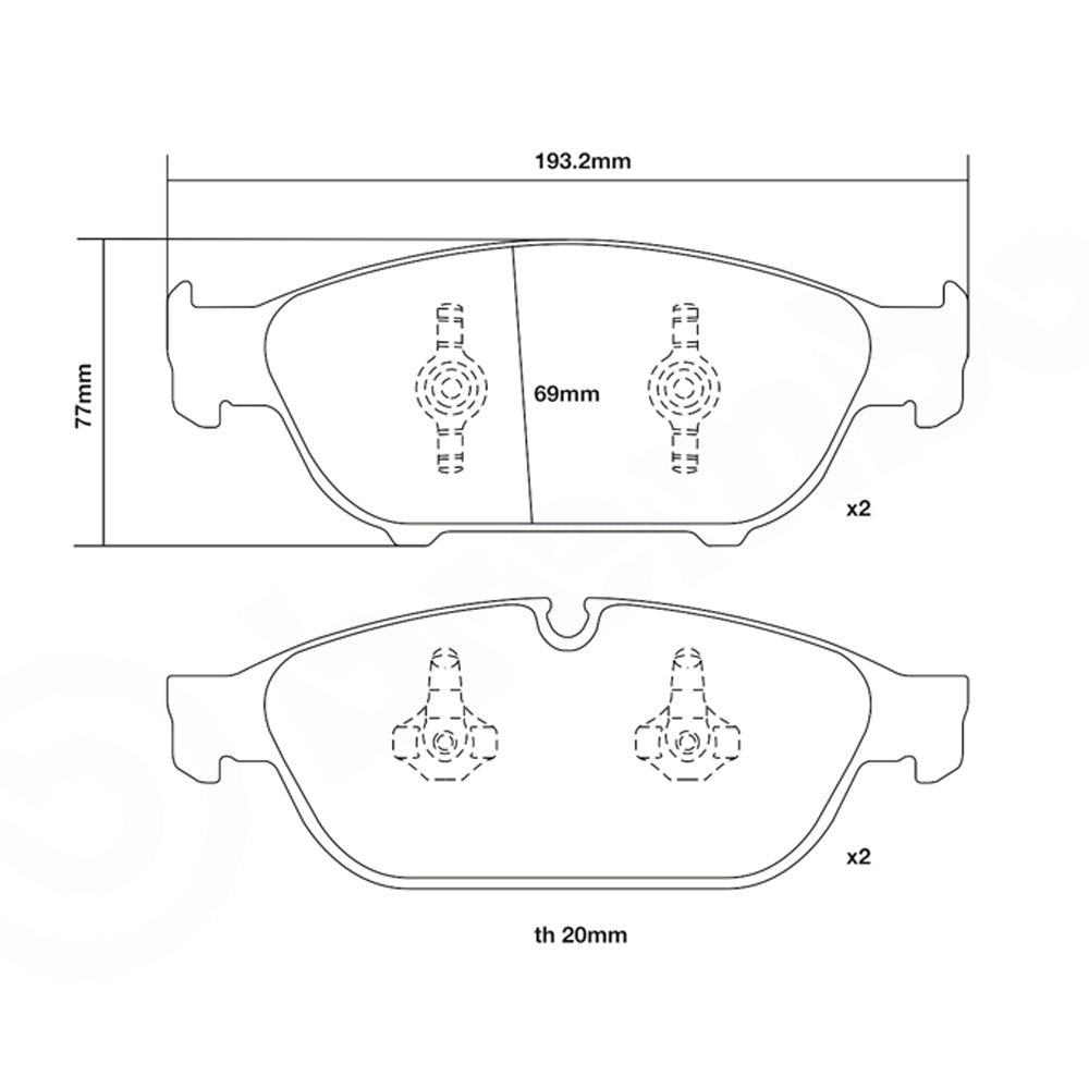 Set pastiglie Brembo Sport | HP2
07.D435.23 - Autobox