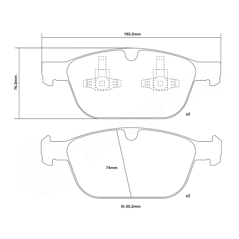 Set pastiglie Brembo Sport | HP2
07.D435.52 - Autobox
